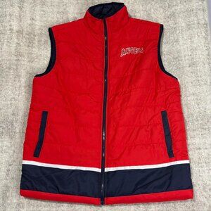 MLB Angels Red Navy Varsity Style Puffer Vest XL